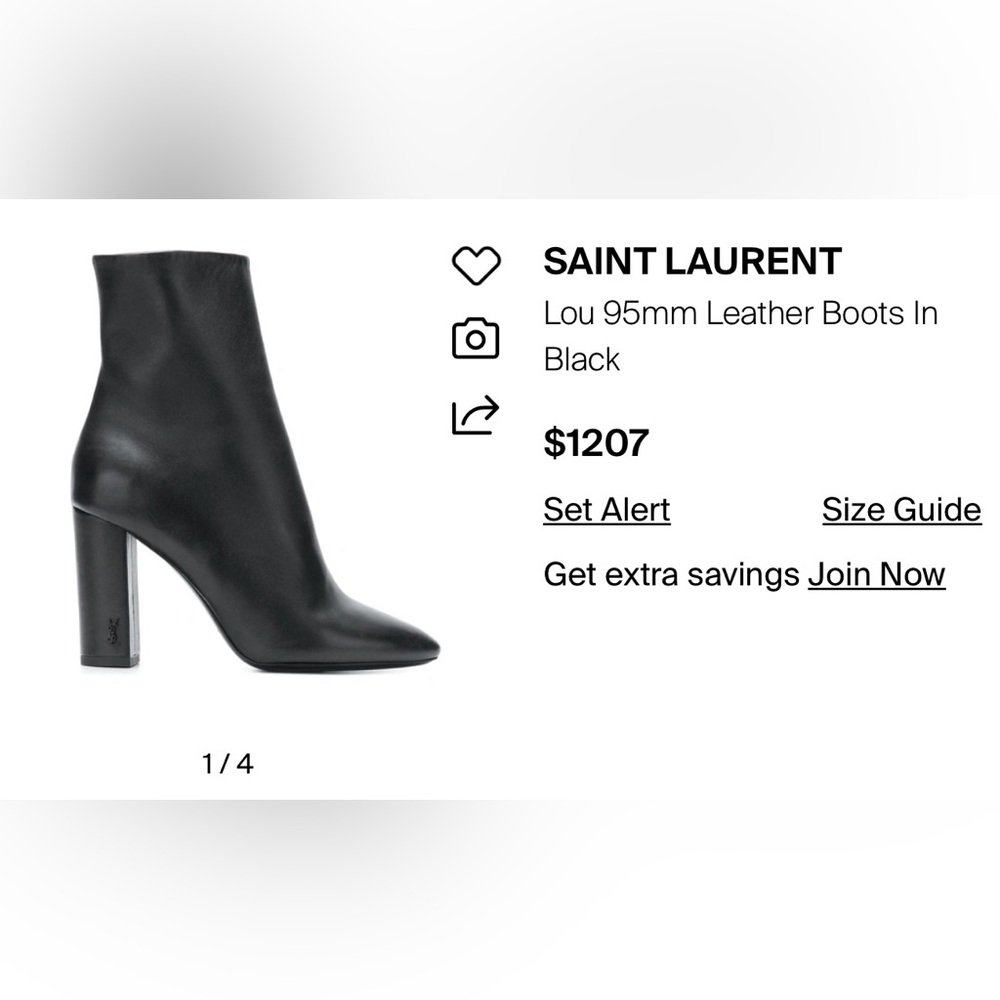 Saint Laurent Black Heeled Boots